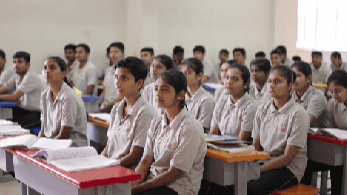 A Baliraja Institute aspirant at work in the academy's study hall